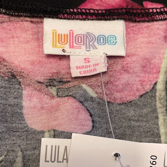 LuLaRoe Ava Dress Size Small Floral Poppies - Picture 4 of 5